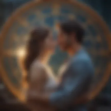 Romantic Elements of Zodiac Signs Visual representation of zodiac signs with romantic elements