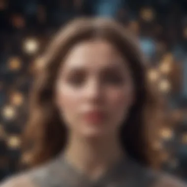 Person in a Dream State Surrounded by Stars Person in a dream state surrounded by stars