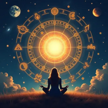 Celestial Bodies and Their Influence A cosmic background depicting celestial bodies and constellations